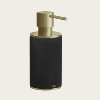 Дозатор для жидкого мыла, Gessi, 316, шгв 75*117*191, цвет дозатора-Brushed Brass PVD/чёрный