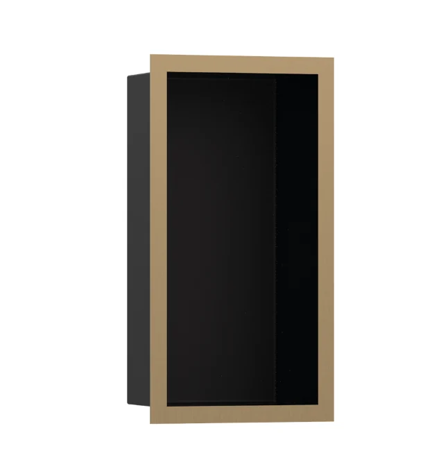 Короб с дизайнерской рамой, Hansgrohe, XtraStoris Individual, шгв 240*100*390, цвет-шлифованная бронза/черный матовый