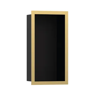 Короб с дизайнерской рамой, Hansgrohe, XtraStoris Individual, шгв 240*100*390, цвет-полированное золото/черный матовый