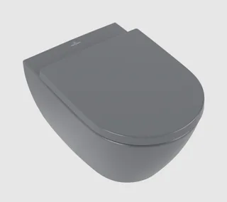 Унитаз, Villeroy&Boch, Subway 2.0, подвесной, шгв 370*560*365, CeramicPlus/AntiBac, цвет-графит (Graphite)