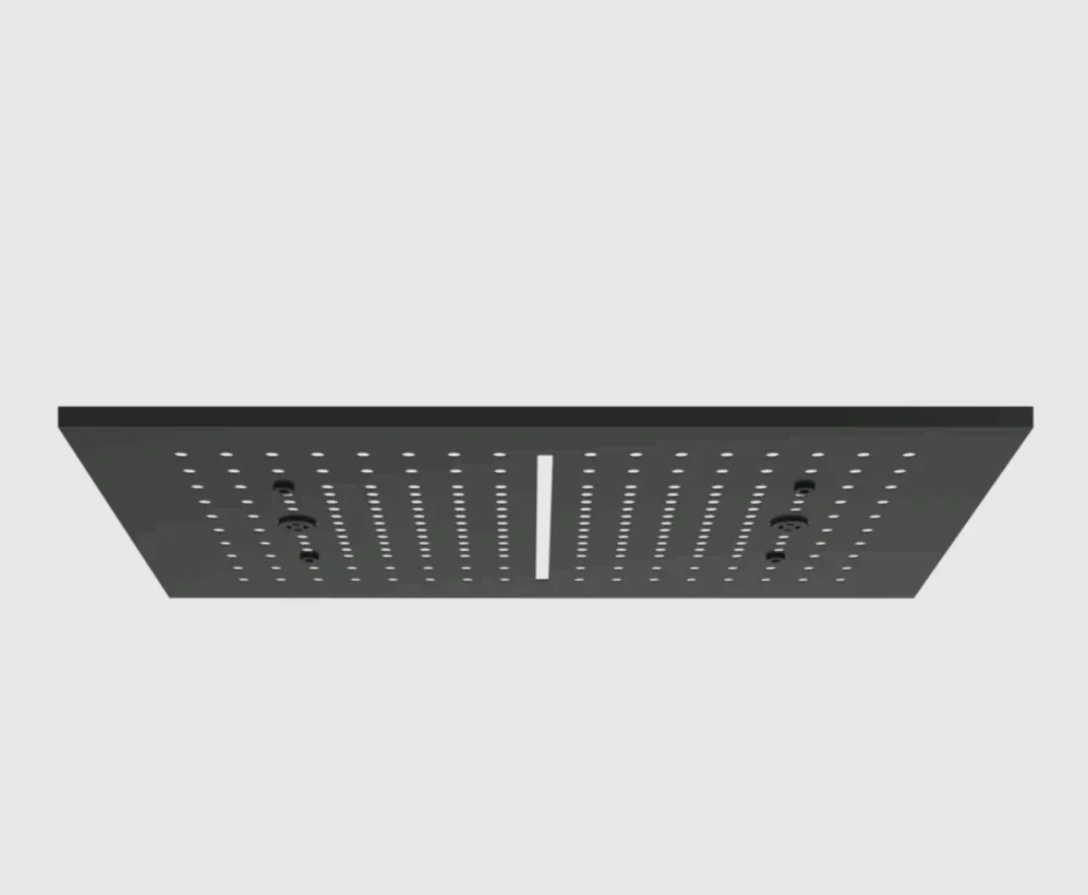 Накладная панель, Gessi, Afilo, 300*500, для многофункциональной душевой системы, цвет-чёрный матовый