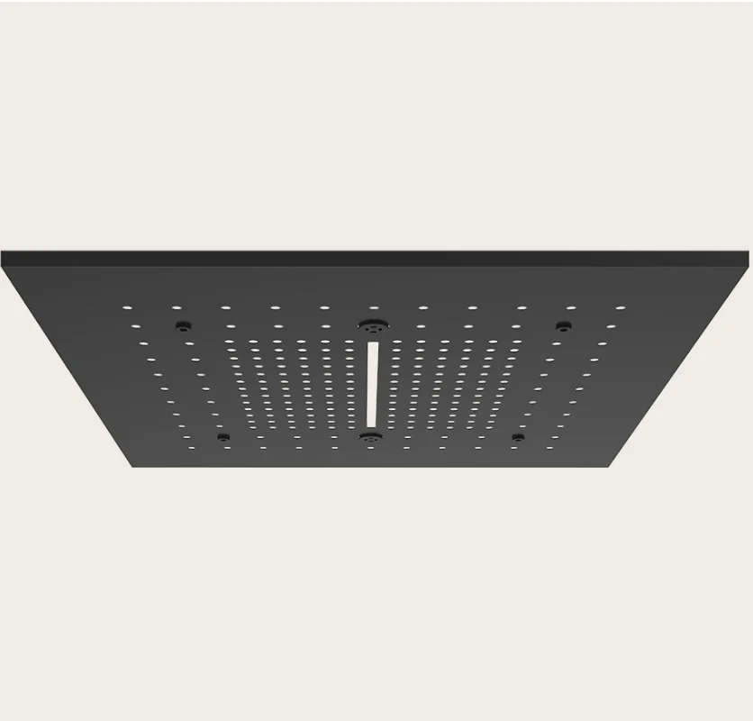 Накладная панель, Gessi, Afilo, для многофункциональной душевой системы, шг 500*500, цвет-черный матовый
