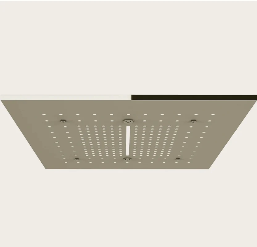 Накладная панель, Gessi, Afilo, для многофункциональной душевой системы, шг 500*500, цвет-Nickel PVD