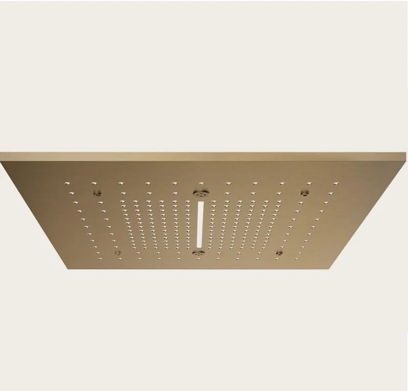 Накладная панель, Gessi, Afilo, для многофункциональной душевой системы, шг 500*500, цвет-Warm Bronze Brushed PVD