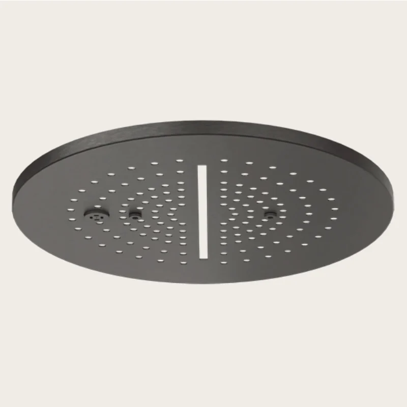 Накладная панель, Gessi, Minimali, для многофункциональной душевой системы, 355*355, цвет-Black Metal Brushed PVD