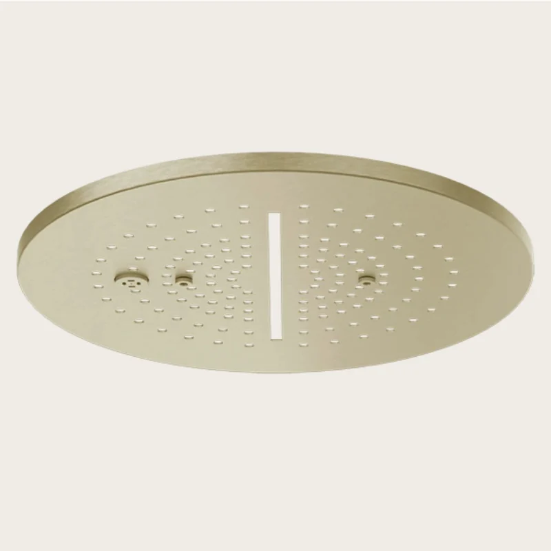 Накладная панель, Gessi, Minimali, для многофункциональной душевой системы, 355*355, цвет-Brushed Brass PVD
