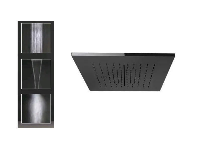 Накладная панель, Gessi, Minimali, для многофункциональной душевой системы, шгв 350*350*12, цвет-Steel Brushed