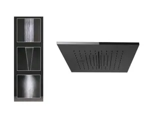 Накладная панель, Gessi, Minimali, для многофункциональной душевой системы, шгв 350*350*12, цвет-Black Metal Brushed PVD