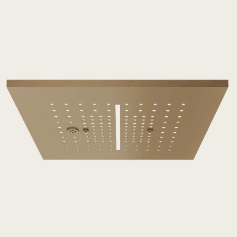 Накладная панель Gessi, Minimali, для многофункциональной душевой системы, 350*350, цвет-Warm Bronze Brushed PVD