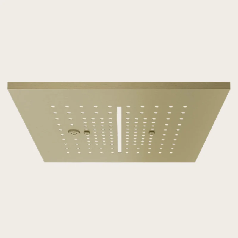 Накладная панель Gessi, Minimali, для многофункциональной душевой системы, 350*350, цвет-Brushed Brass PVD