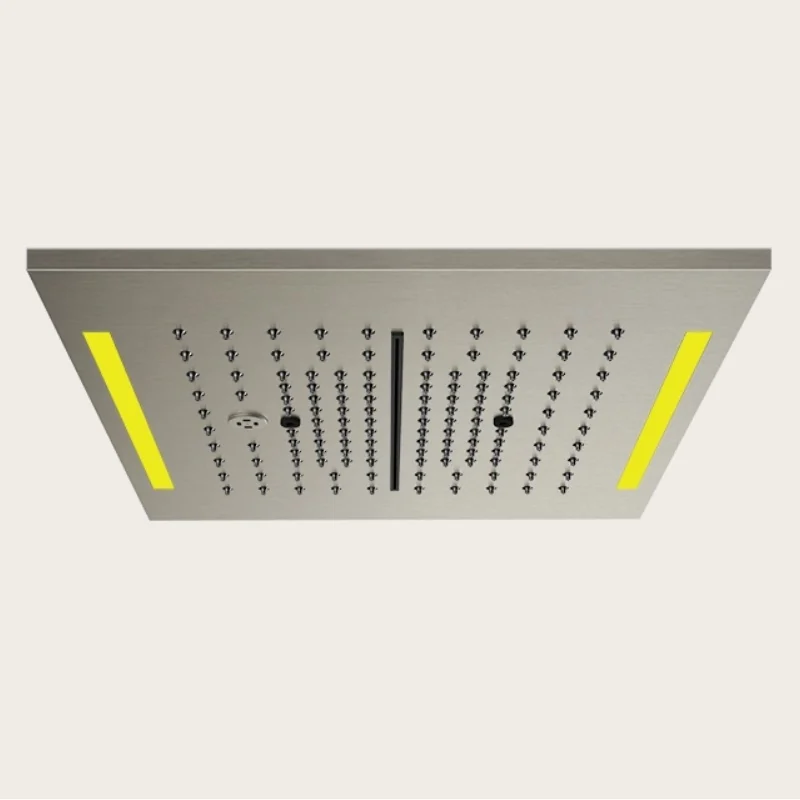 Накладная панель, Gessi, Colour, 350*350, для многофункциональной душевой системы, цвет-Steel Brushed