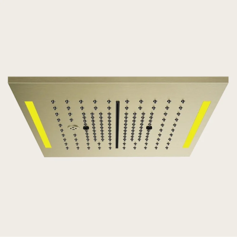 Накладная панель, Gessi, Colour, 350*350, для многофункциональной душевой системы, цвет-Brushed Brass PVD