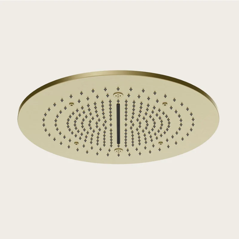 Накладная панель, Gessi, Minimali, шгв 500*500, для многофункциональной душевой системы, цвет-Brushed Brass PVD