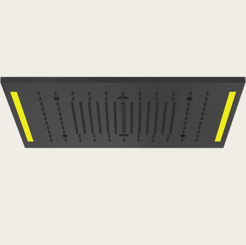 Накладная панель, Gessi, Colour, для многофункциональной душевой системы, 500*500, цвет-черный матовый