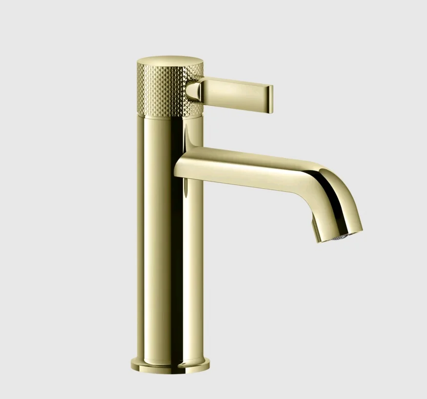 Смеситель для раковины, Gessi, Inciso, цвет-Brass PVD