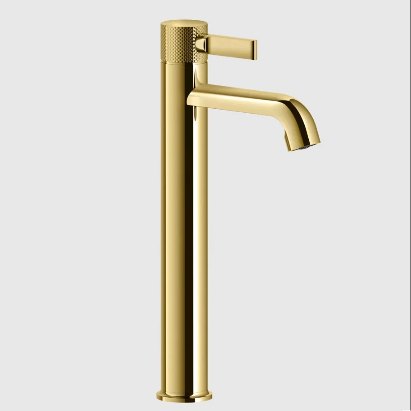 Смеситель для раковины, Gessi, Inciso, цвет-Gold PVD