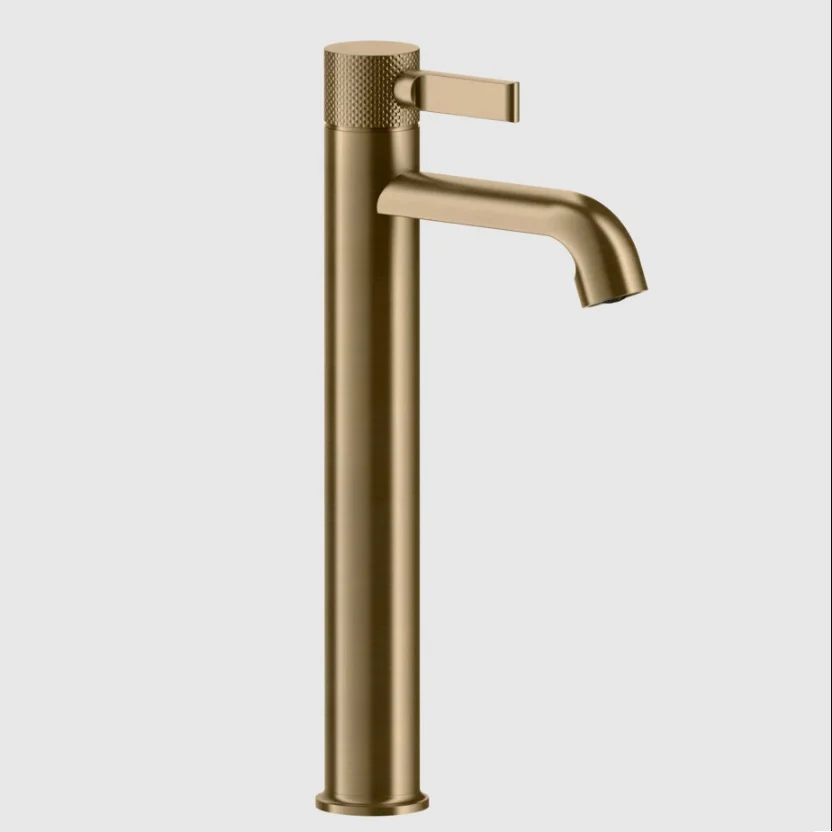 Смеситель для раковины, Gessi, Inciso, цвет-Warm Bronze Brushed PVD