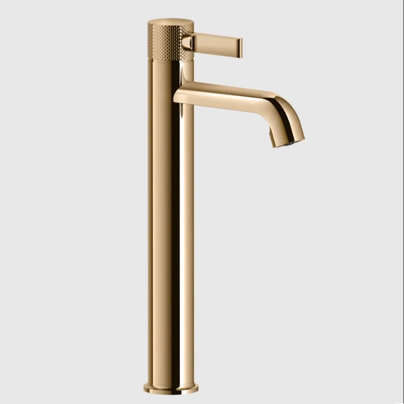 Смеситель для раковины, Gessi, Inciso, цвет-Warm Bronze PVD