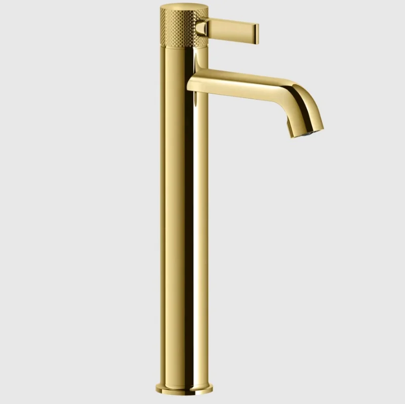 Смеситель для раковины, Gessi, Inciso, цвет-Gold PVD