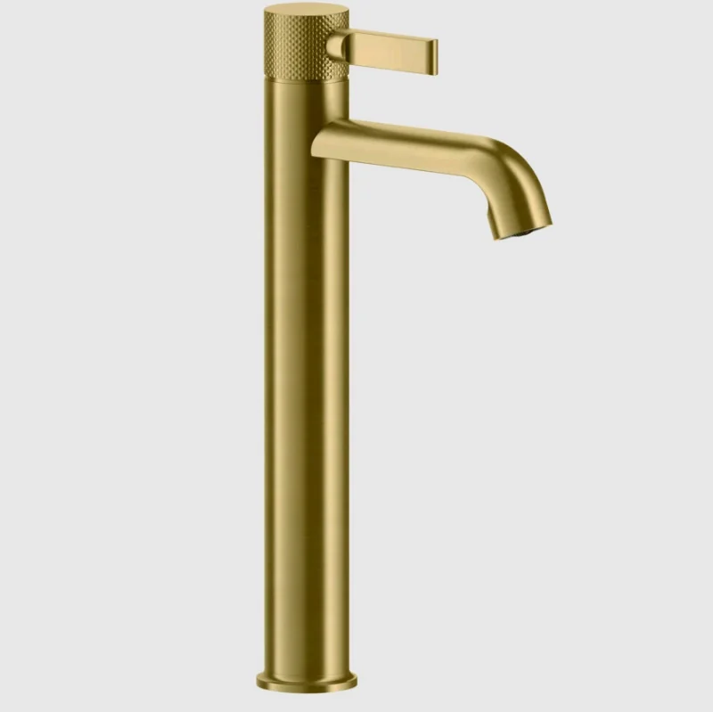 Смеситель для раковины, Gessi, Inciso, цвет-Brushed Gold PVD