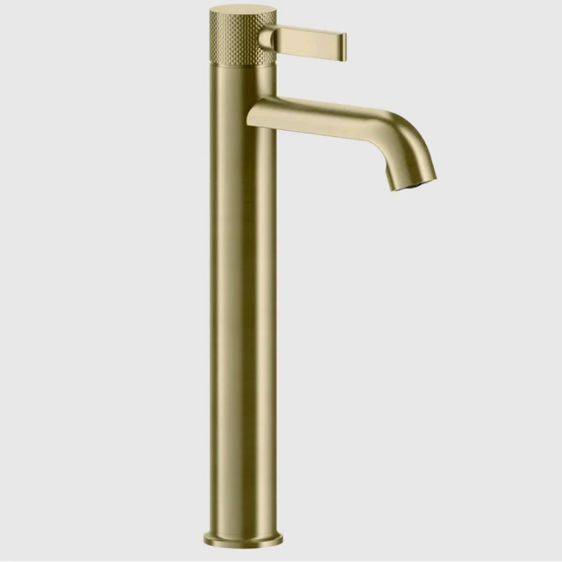 Смеситель для раковины, Gessi, Inciso, цвет-Brushed Brass PVD