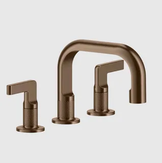 Смеситель для раковины, Gessi, Inciso, цвет-Copper Brushed PVD