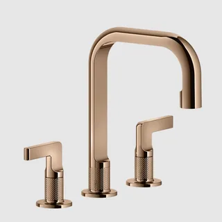 Смеситель для раковины, Gessi, Inciso, цвет-Copper PVD