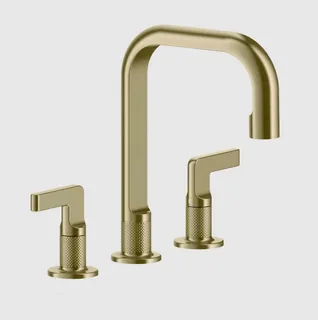 Смеситель для раковины, Gessi, Inciso, цвет-Brushed Brass PVD