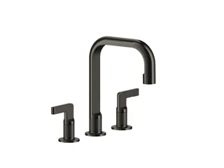 Смеситель для раковины, Gessi, Inciso, цвет-Black Metal Brushed PVD