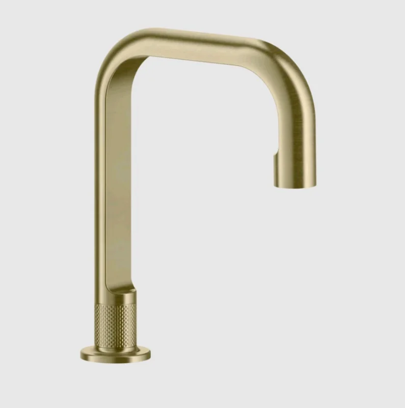 Смеситель для раковины, Gessi, Inciso, цвет-Brushed Brass PVD