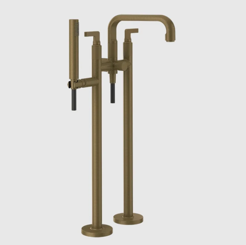 Смеситель для ванны и душа, Gessi, Inciso, напольный, цвет-Antique Brass