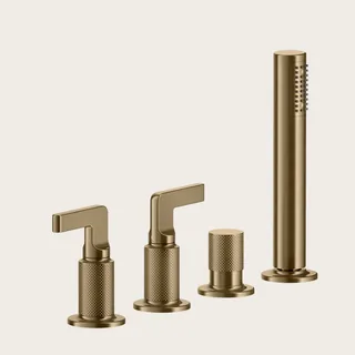 Смеситель для ванны и душа, Gessi, Inciso, цвет-Warm Bronze Brushed PVD