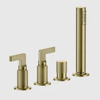 Смеситель для ванны и душа, Gessi, Inciso, на 2 потребителя, цвет-Brushed Brass PVD — иконка