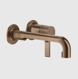 Смеситель для раковины, Gessi, Inciso, цвет-Copper Brushed PVD