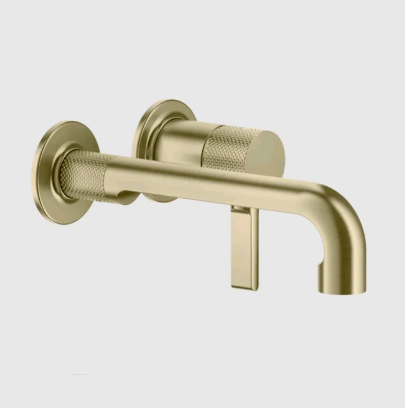 Смеситель для раковины, Gessi, Inciso, цвет-Brushed Brass PVD
