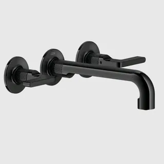 Смеситель для раковины, Gessi, Inciso, цвет-Black Metal PVD