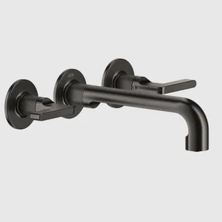Смеситель для раковины, Gessi, Inciso, цвет-Black Metal Brushed PVD