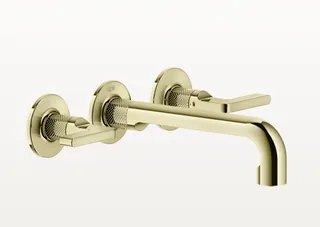 Смеситель для раковины, Gessi, Inciso, цвет-Brass PVD