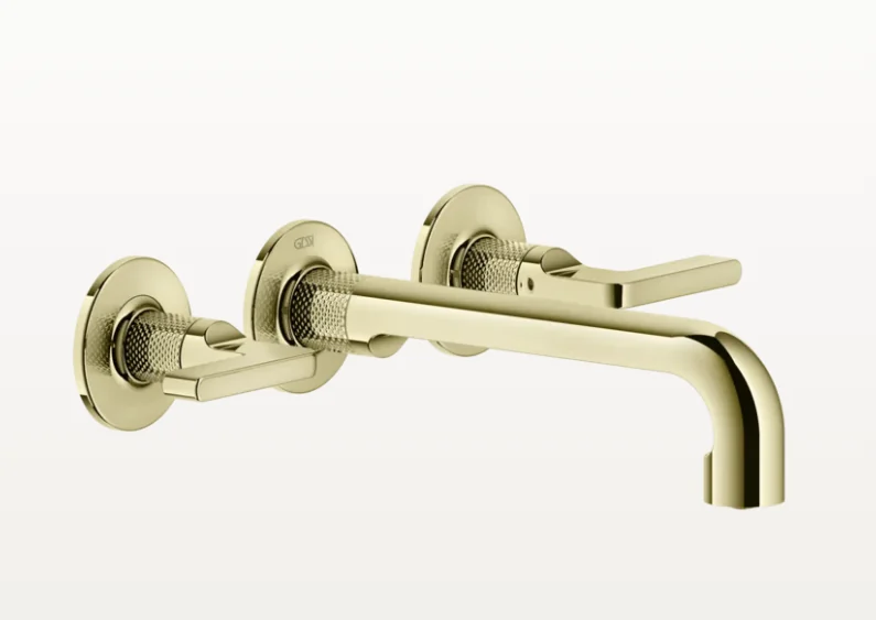Смеситель для раковины, Gessi, Inciso, цвет-Brass PVD