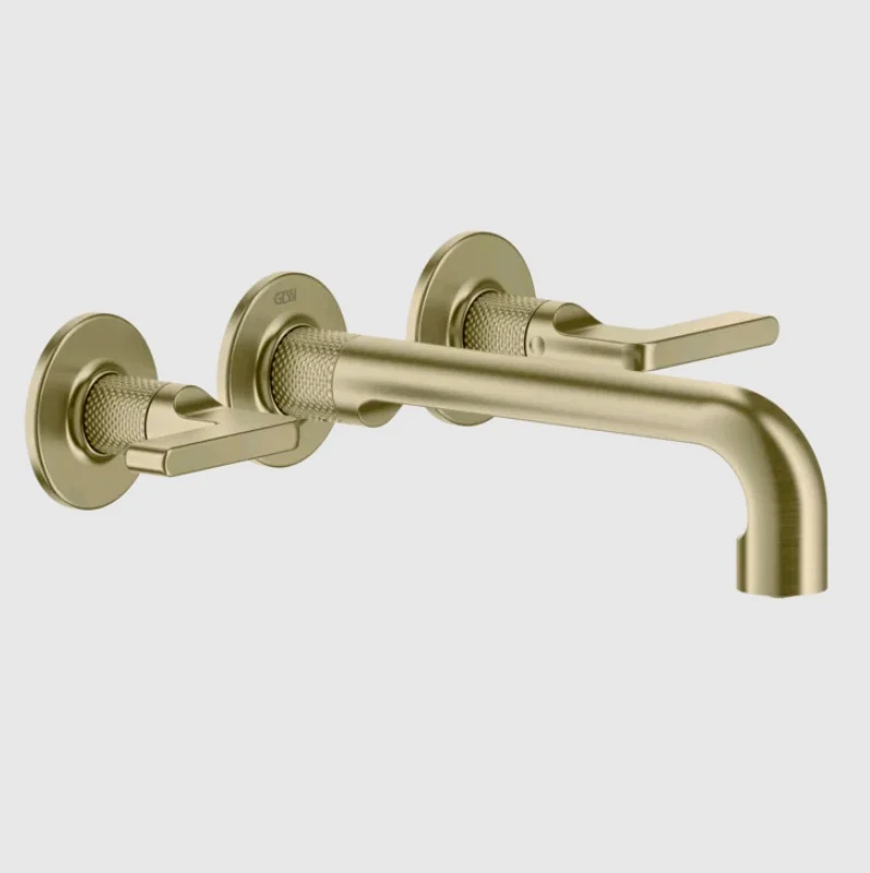 Смеситель для раковины, Gessi, Inciso, цвет-Brushed Brass PVD