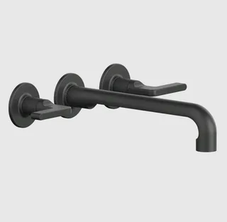 Смеситель для раковины, Gessi, Inciso, цвет-черный матовый