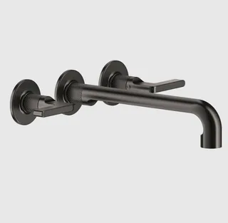 Смеситель для раковины, Gessi, Inciso, цвет-Black Metal Brushed PVD