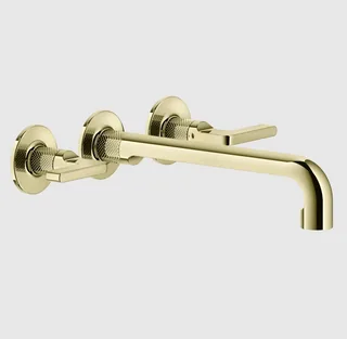 Смеситель для раковины, Gessi, Inciso, цвет-Brass PVD