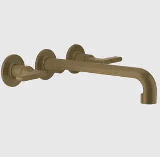 Смеситель для раковины, Gessi, Inciso, цвет-Antique Brass