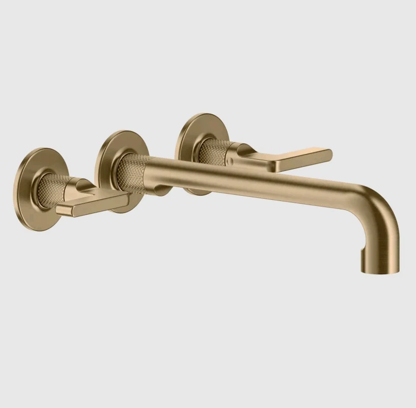 Смеситель для раковины, Gessi, Inciso, цвет-Warm Bronze Brushed PVD