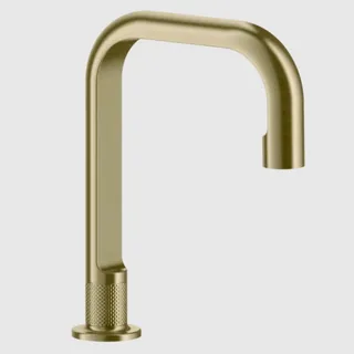 Излив, Gessi, Inciso, цвет-Brushed Brass PVD