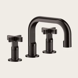 Смеситель для раковины, Gessi, Inciso, цвет-Black Metal Brushed PVD