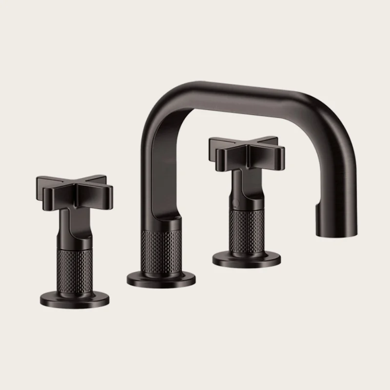 Смеситель для раковины, Gessi, Inciso, цвет-Black Metal Brushed PVD
