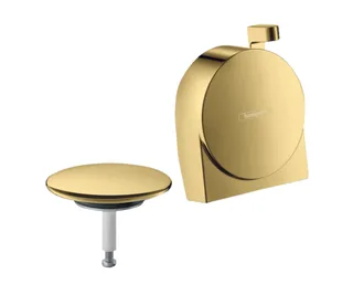 Излив, Hansgrohe, Exafill S, на ванну с набором для слива и перелива, цвет-полированное золото