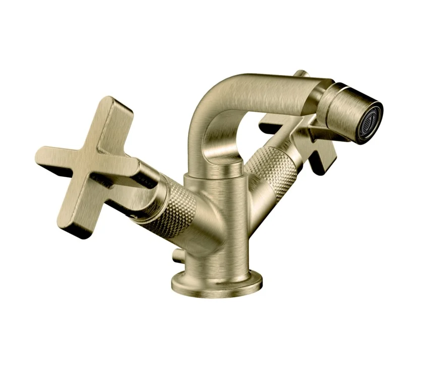 Смеситель для биде, Gessi, Inciso, цвет-Brushed Brass PVD